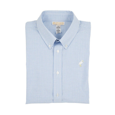 Dean's List Dress Shirt- BuckBlue Mini Check/Multi Stork
