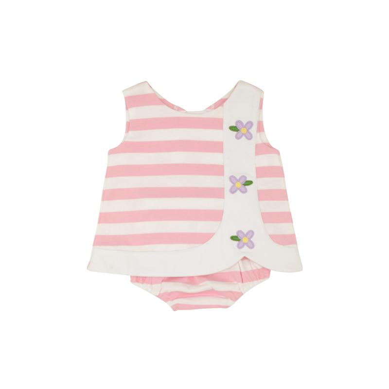 Tilly Snap Bloomer Set - Flower Applique
