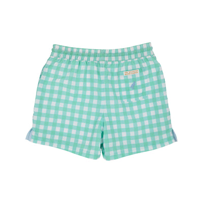 Tortola Swim Trunks - Sea Island Seafoam/Grace Bay Green Gingham