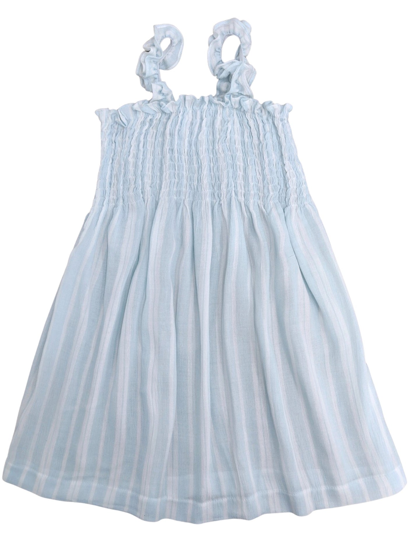 Mary Aqua Stripe Dress