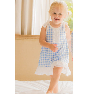 Blue Gingham Gown w/ Bloomers