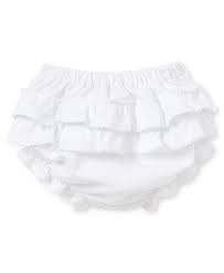 Basic Diaper Cover - Ruffled - All White