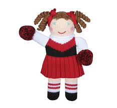 Red/White/Black Cheerleader Crochet Doll