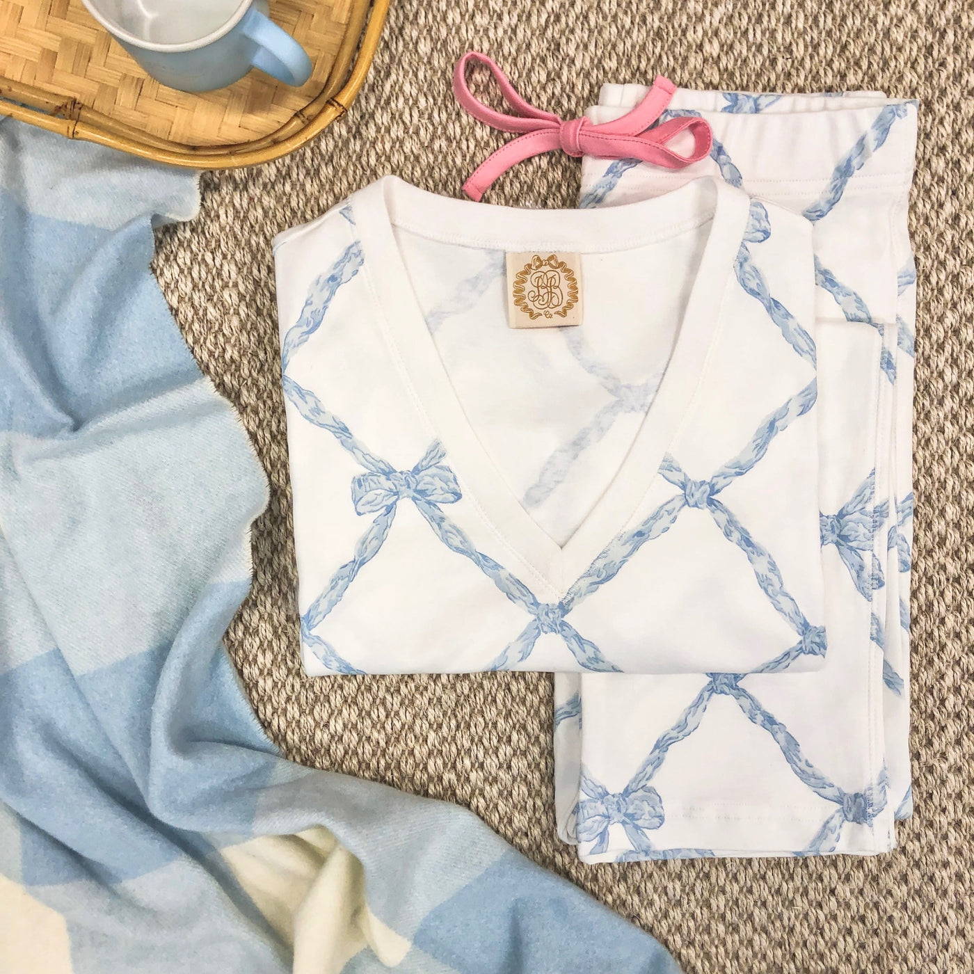 Coastal Living Lounge Set -Buck Blue Belle Meade Bow/WAW