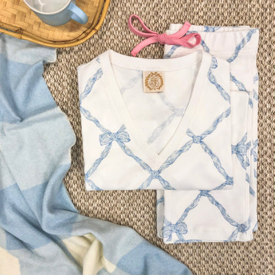 Coastal Living Lounge Set -Buck Blue Belle Meade Bow/WAW