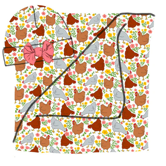 Kids Flew The Coop Swaddle & Beanie Set