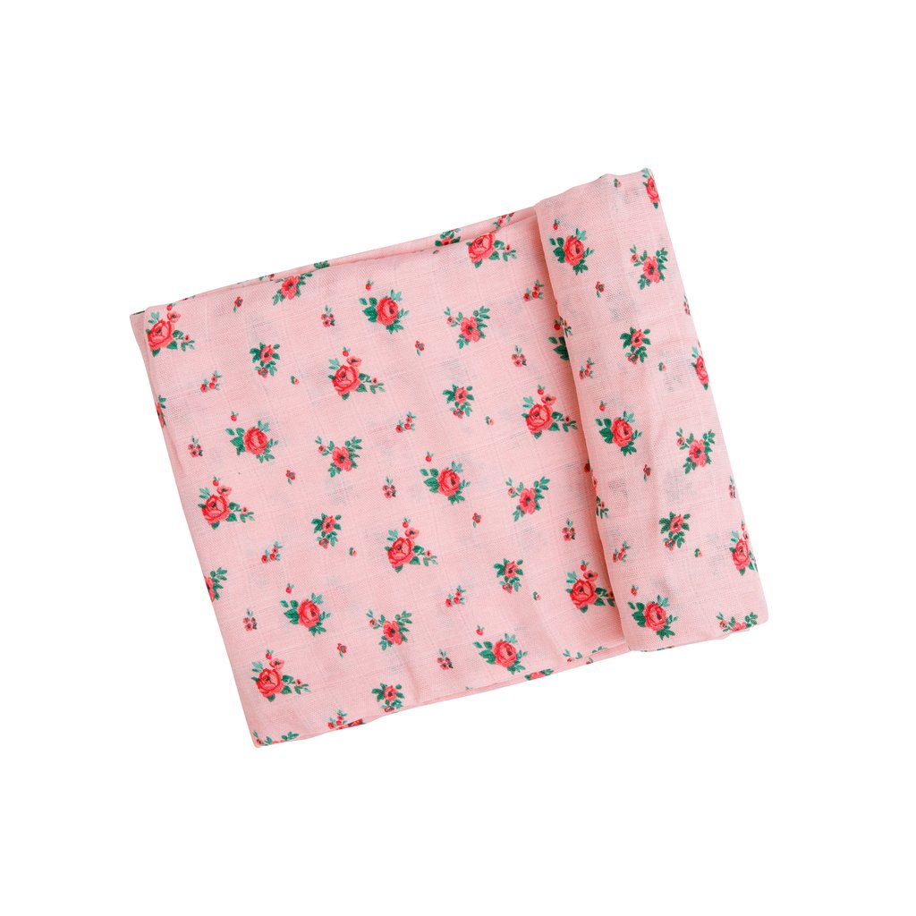 Mini Rose Swaddle Blanket - Crystal Rose