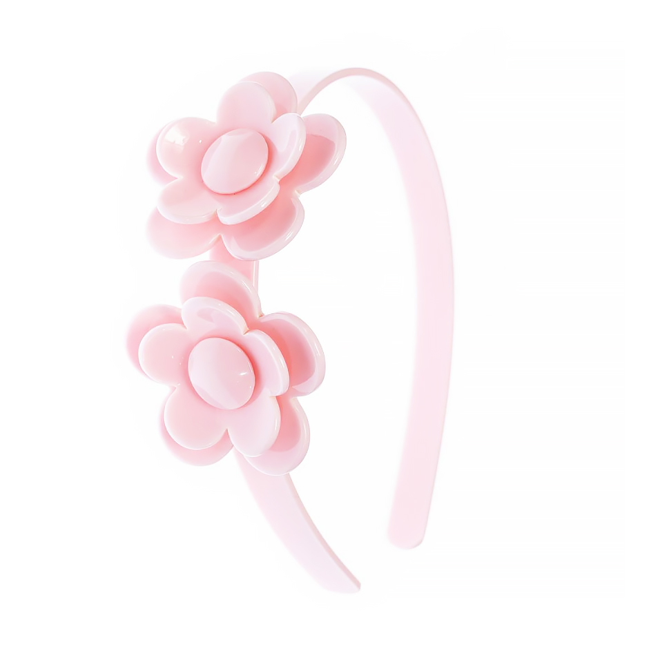 Camellia Flower Headband - Lt Pink