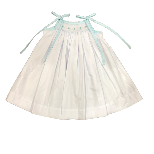 Smocked Roses Sundress - Turquoise