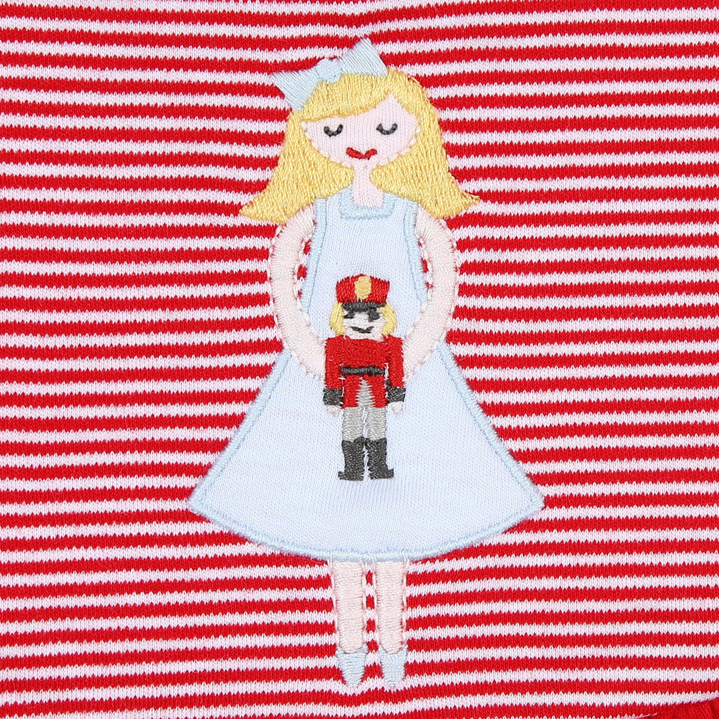 Nutcracker Applique Ruffle Lap Footie