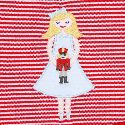 Nutcracker Applique Ruffle Lap Footie