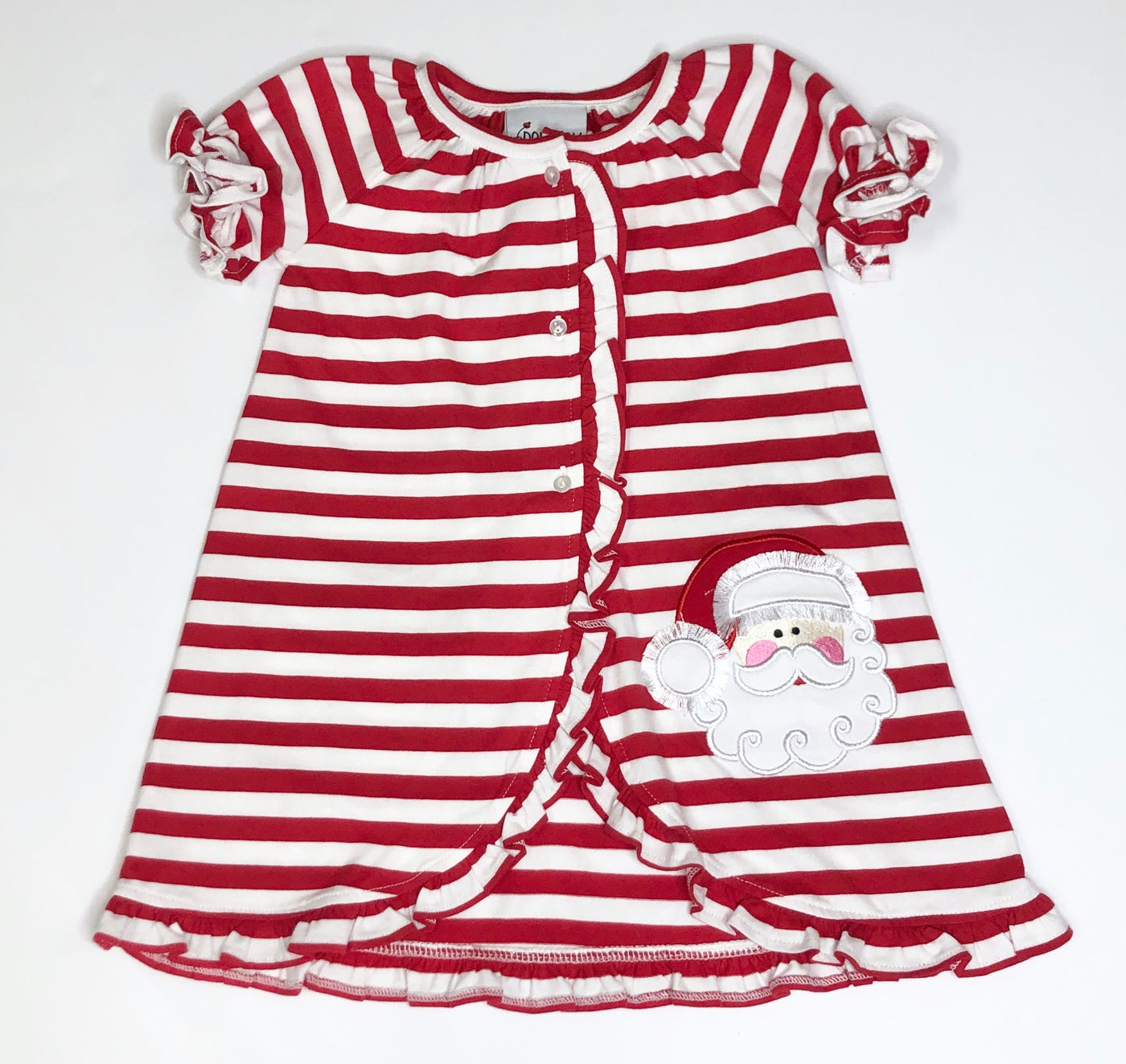 Red/White Stripe Knit Santa Day Gown