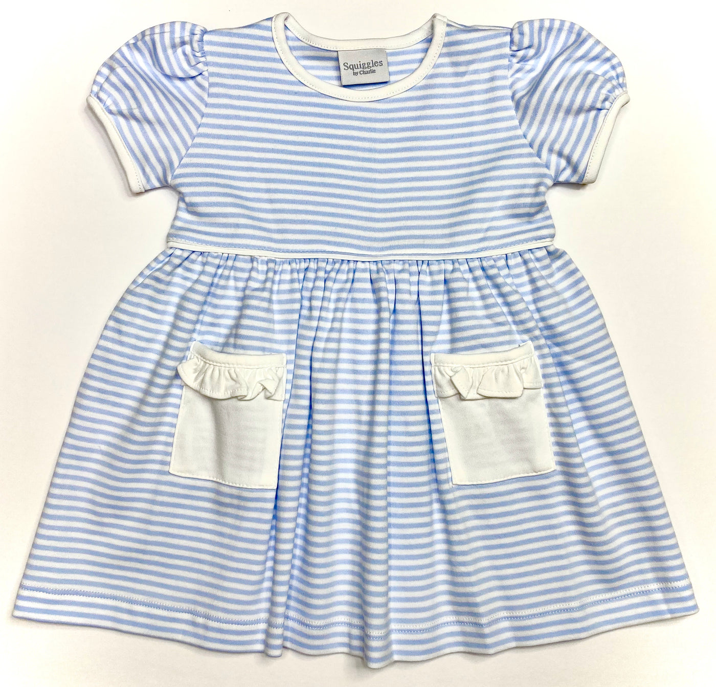 Blue White Stripe Popover Dress