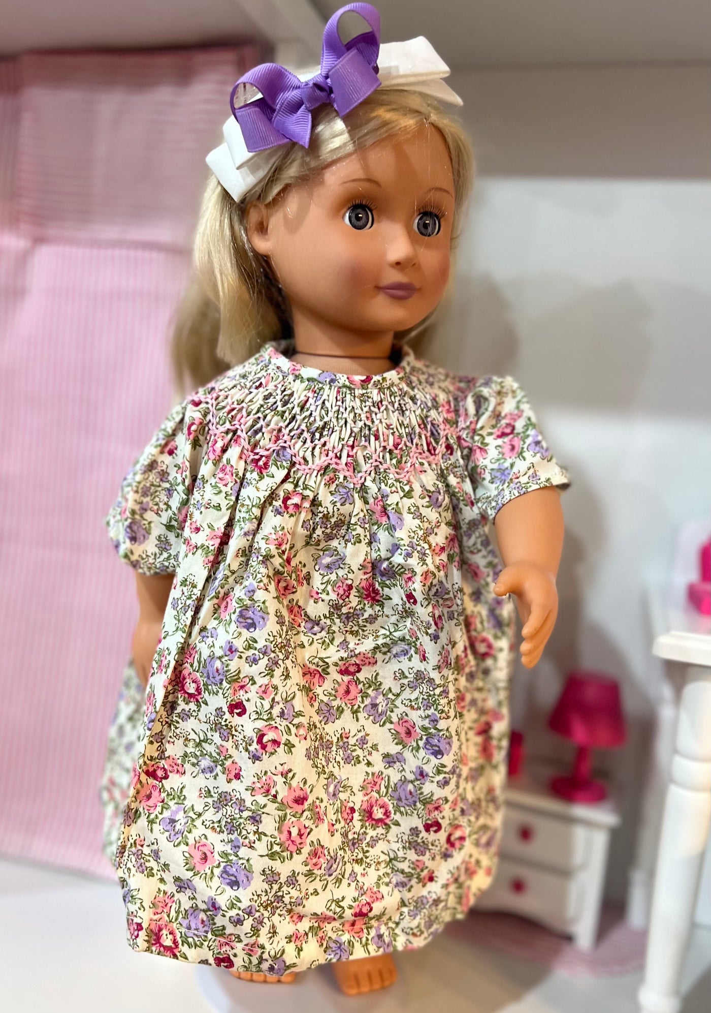 *Sugarplum Tree Exclusive - 18" Dolly Gown - Charlotte Smocked