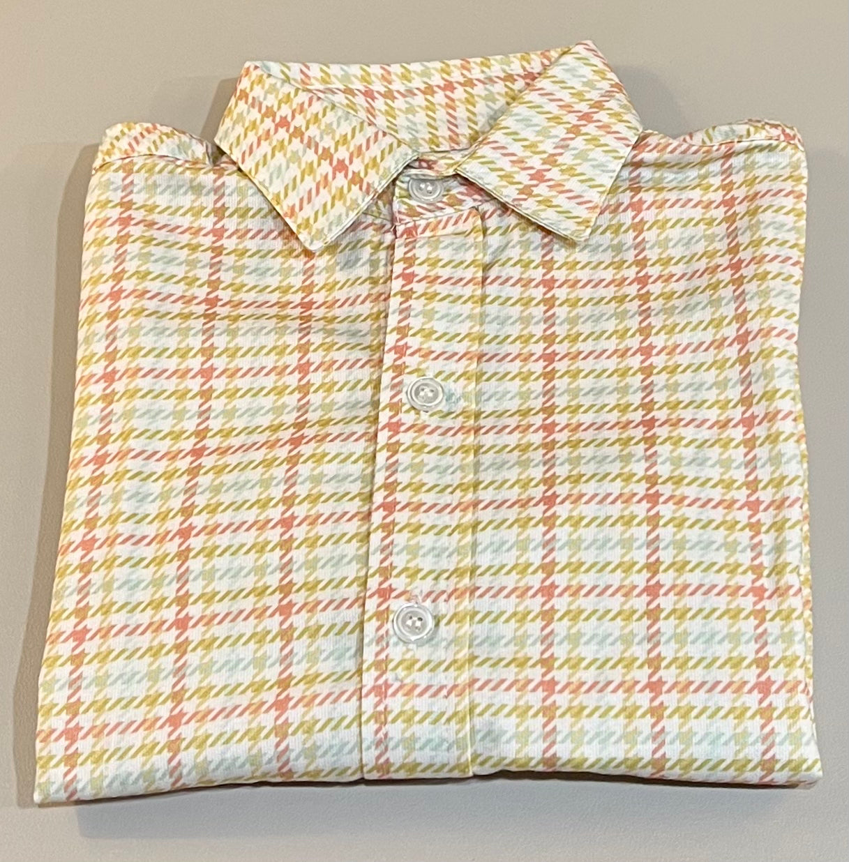 Boys Button Down - Butternut Plaid