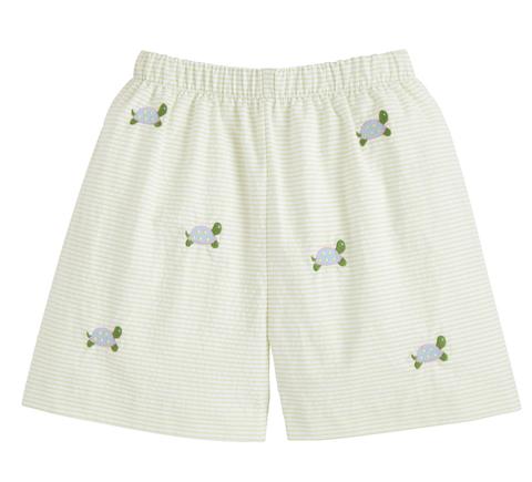 Turtle Embroidered Shorts