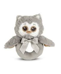 Lil' Owlie Gray Owl Ring Rattle