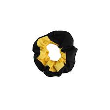 Scrunchie - Black/Yellow Gold