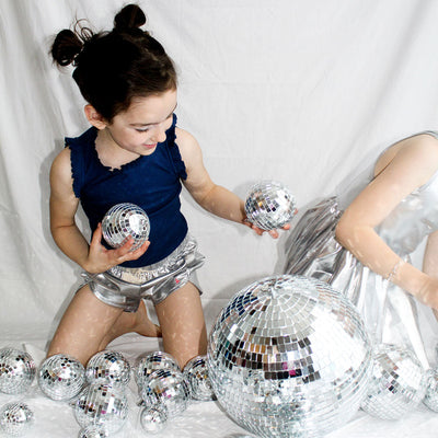 Girl's Millie Metallic Short - Silver