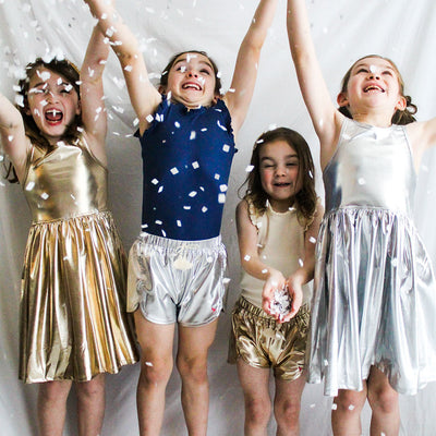 Girl's Millie Metallic Short - Silver