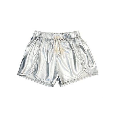 Girl's Millie Metallic Short - Silver