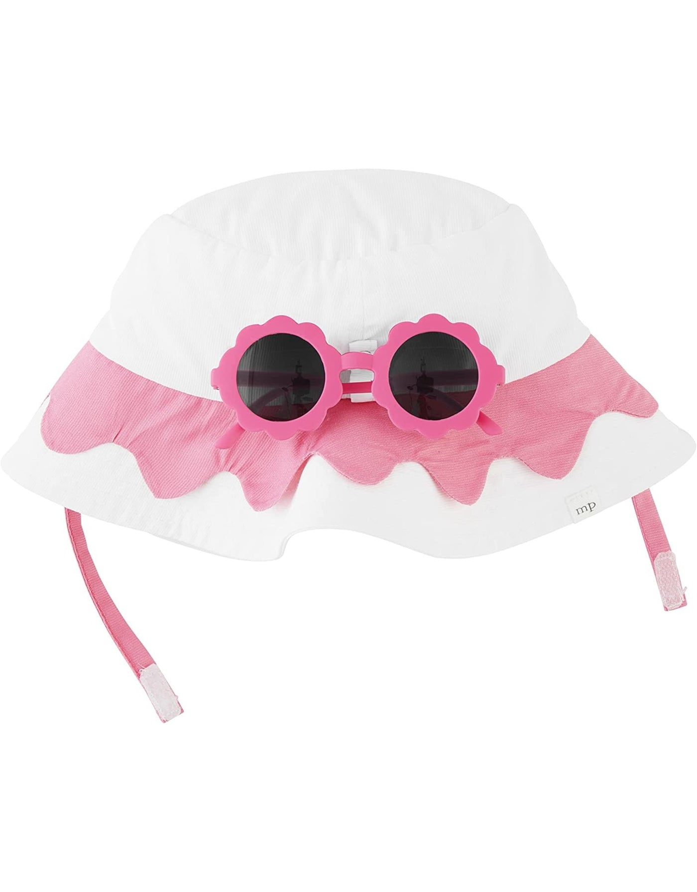 White Scallop Hat & Sunglasses