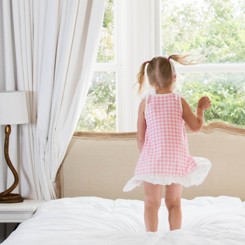 Pink Gingham Doll Gown