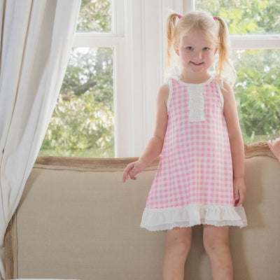 Pink Gingham Gown w/ Bloomers