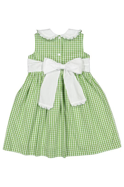 Grass Embroidered Bows Dress