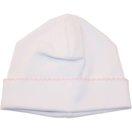 Basic Hat - White with Pink