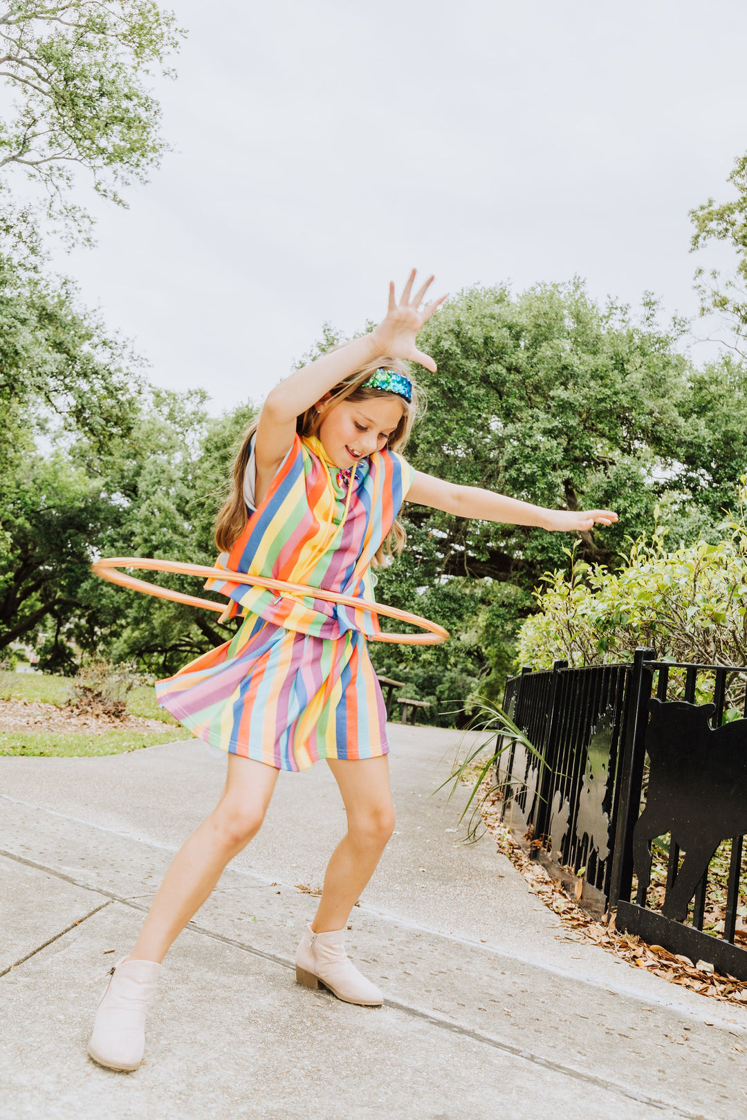 Rainbow Stripe Hoody