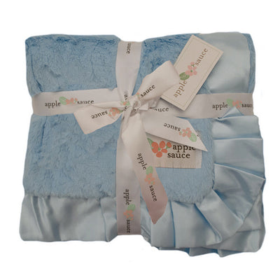 Solid Satin Trim Baby Blanket - 3 Options