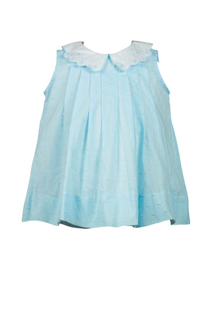 Brynn Blue Swiss Dot Dress